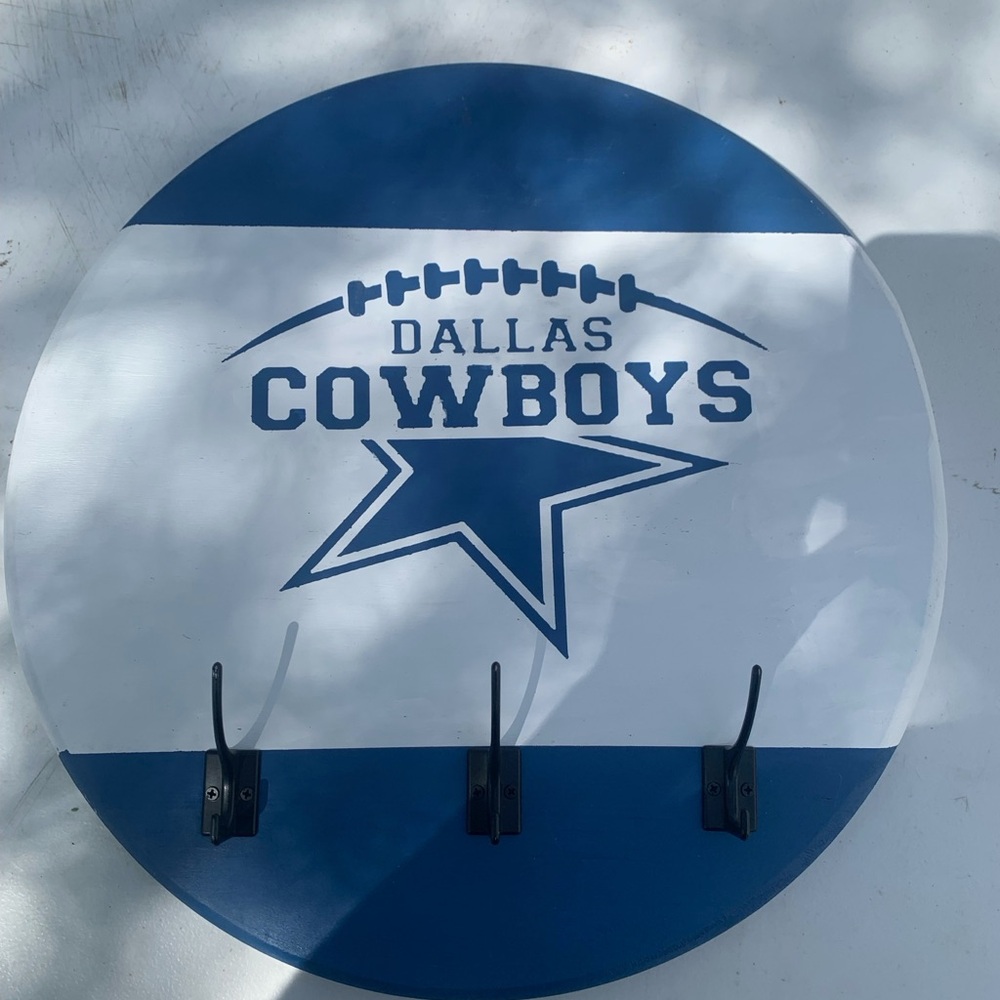 NFL Dallas Cowboys Blue and White Wall Hook Decor